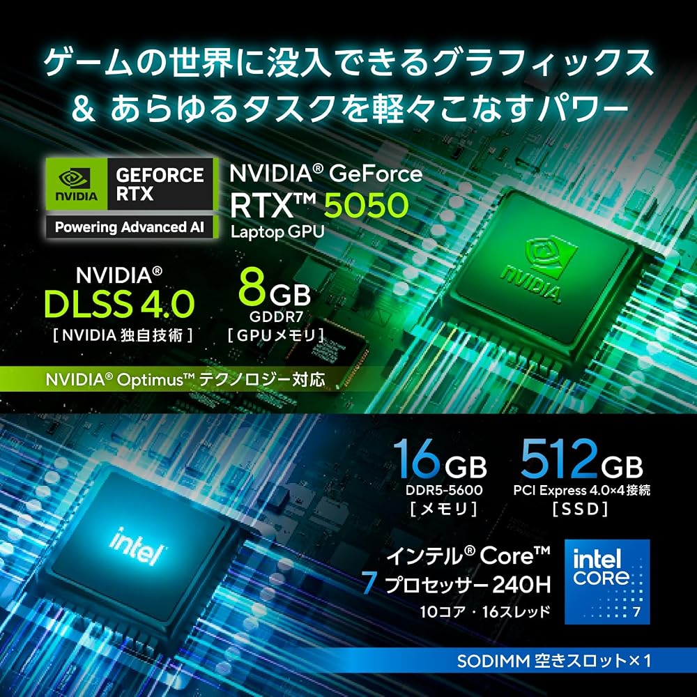 ASUS ゲーミングノートPC ASUS Gaming V16 V3607VH 16インチ GeForce RTX 5050 インテル Core 7 240H メモリ16GB SSD 512GB 画像4