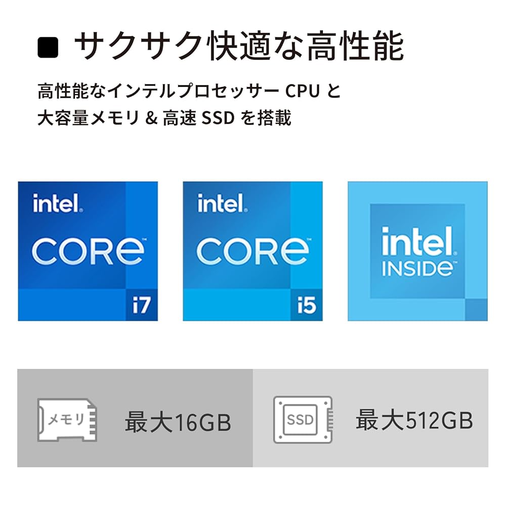 FMV ノートパソコン WE1-K3 (MS 365 Personal/Copilotキー搭載/Win 11/15.6型/Core i5/16GB/SSD 512GB) FMVWK3E155_AZ 画像3