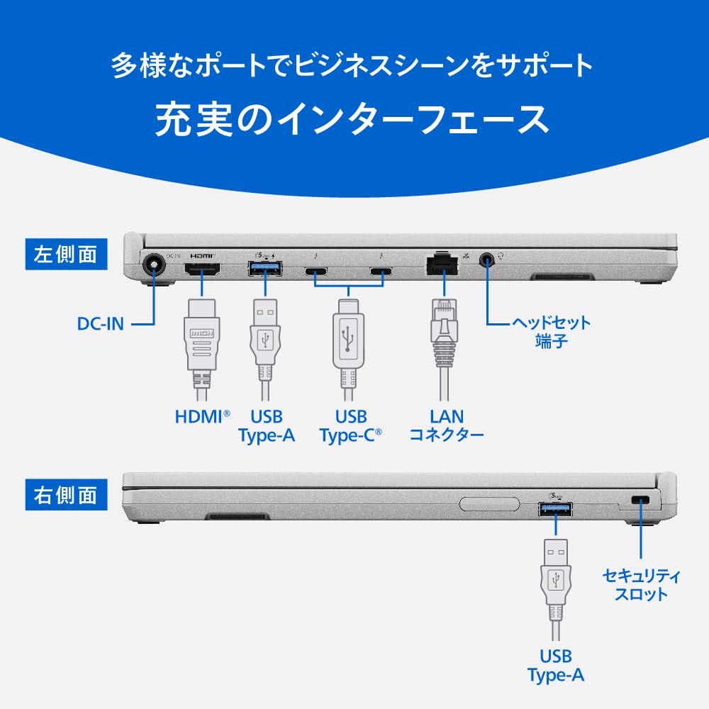 パナソニック ノートパソコン レッツノート CF-FC6ADTCR メモリ16GB SSD512GB Windows 11 Pro 駆動時間：約11.5時間(動画再生時) 画像4