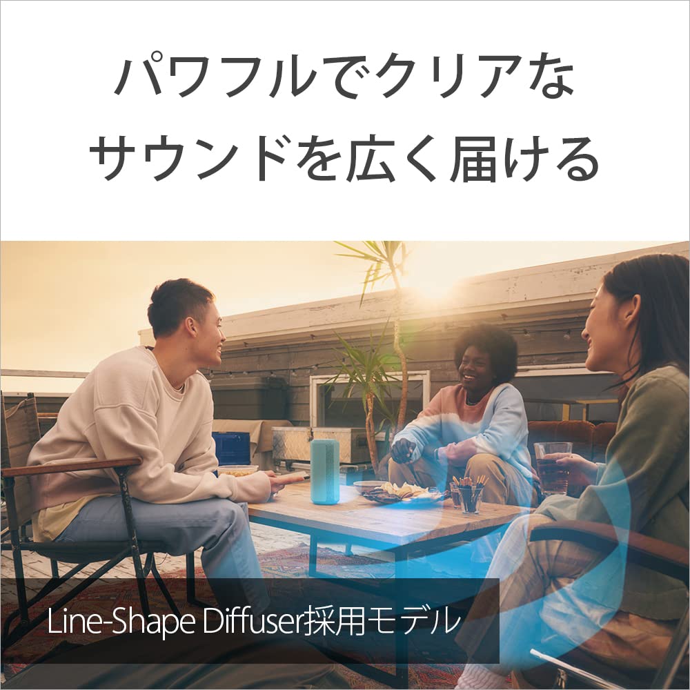 ソニー ワイヤレススピーカー SRS-X300 :防水 IP67/広いリスニングエリア/ハンズフリー通話/ロングバッテリー 24時間/SRS-XE300 LC ブルー 画像5