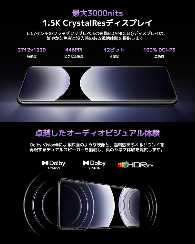 シャオミ(Xiaomi) SIMフリー スマートフォン Redmi Note Pro 14 5G 8+256GB 日本語版 2億画素 5110mAh 画像4