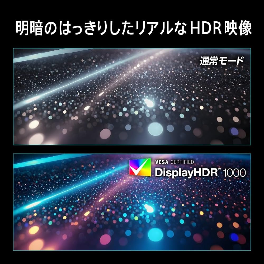 MSI MAG 274UPDF E16M 27インチ ゲーミングモニター 4K 160Hz/フルHD 320Hz デュアルモード Mini LED RAPID IPS 画像6