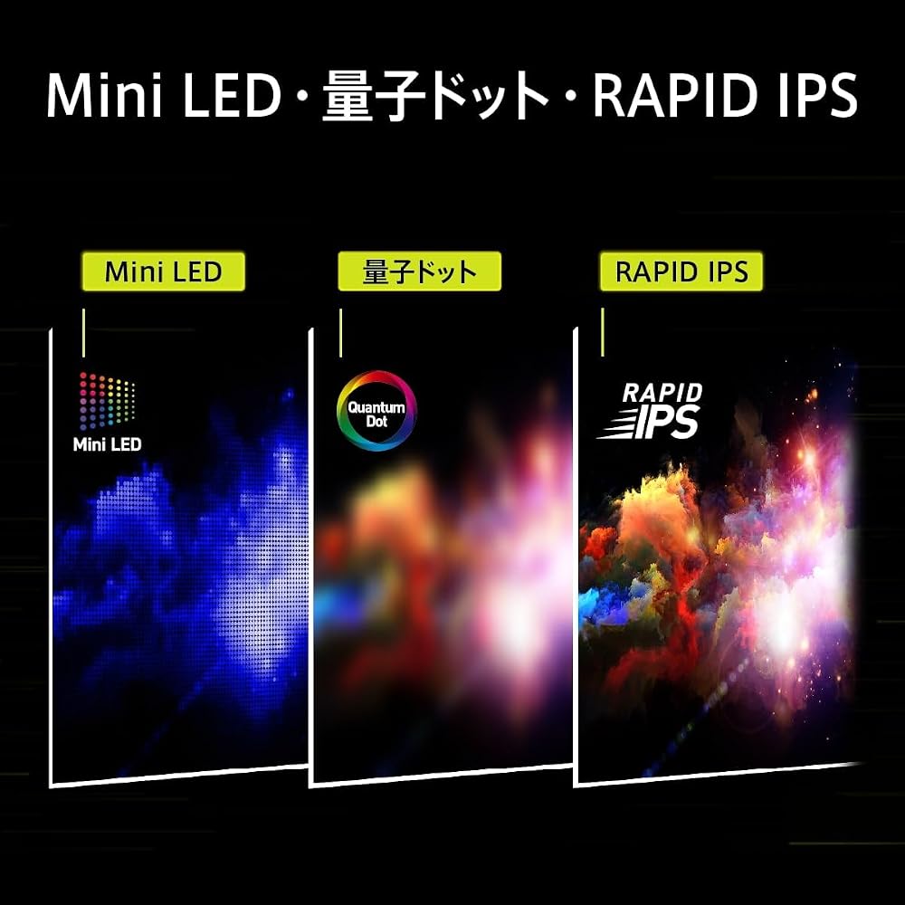 MSI MAG 274UPDF E16M 27インチ ゲーミングモニター 4K 160Hz/フルHD 320Hz デュアルモード Mini LED RAPID IPS 画像3