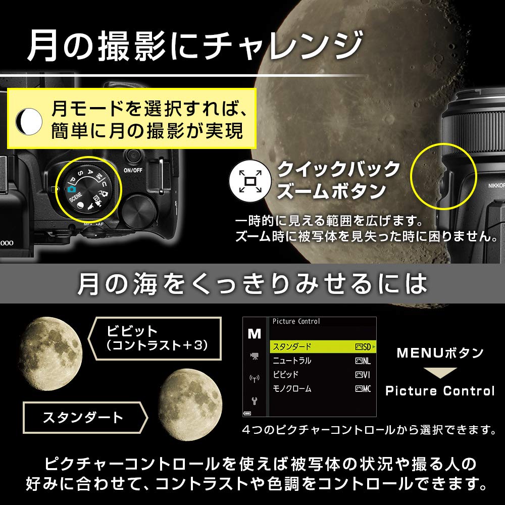 Nikon デジタルカメラ COOLPIX P1000 ブラック クールピクス P1000BK 画像4