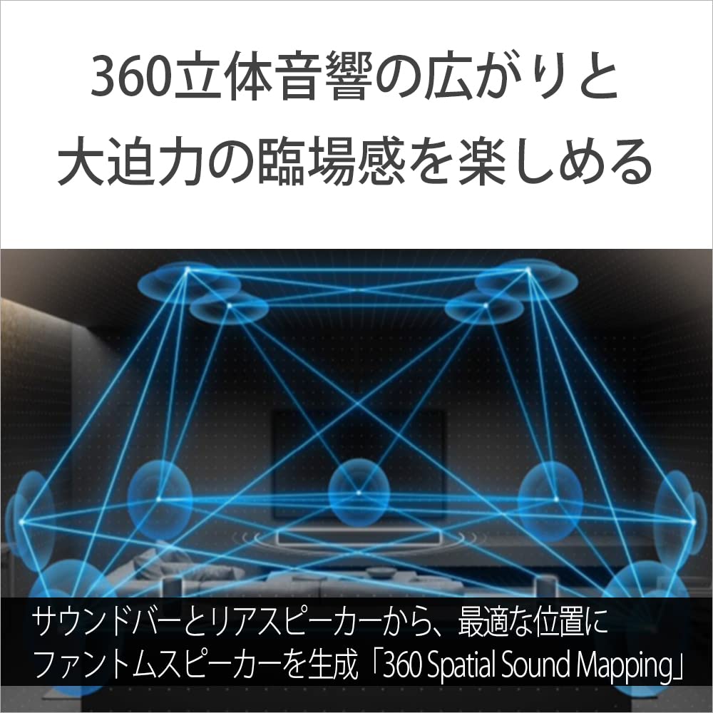 ソニー SA-RS5 ワイヤレスリアスピーカー バッテリー内蔵 ブラック 画像4