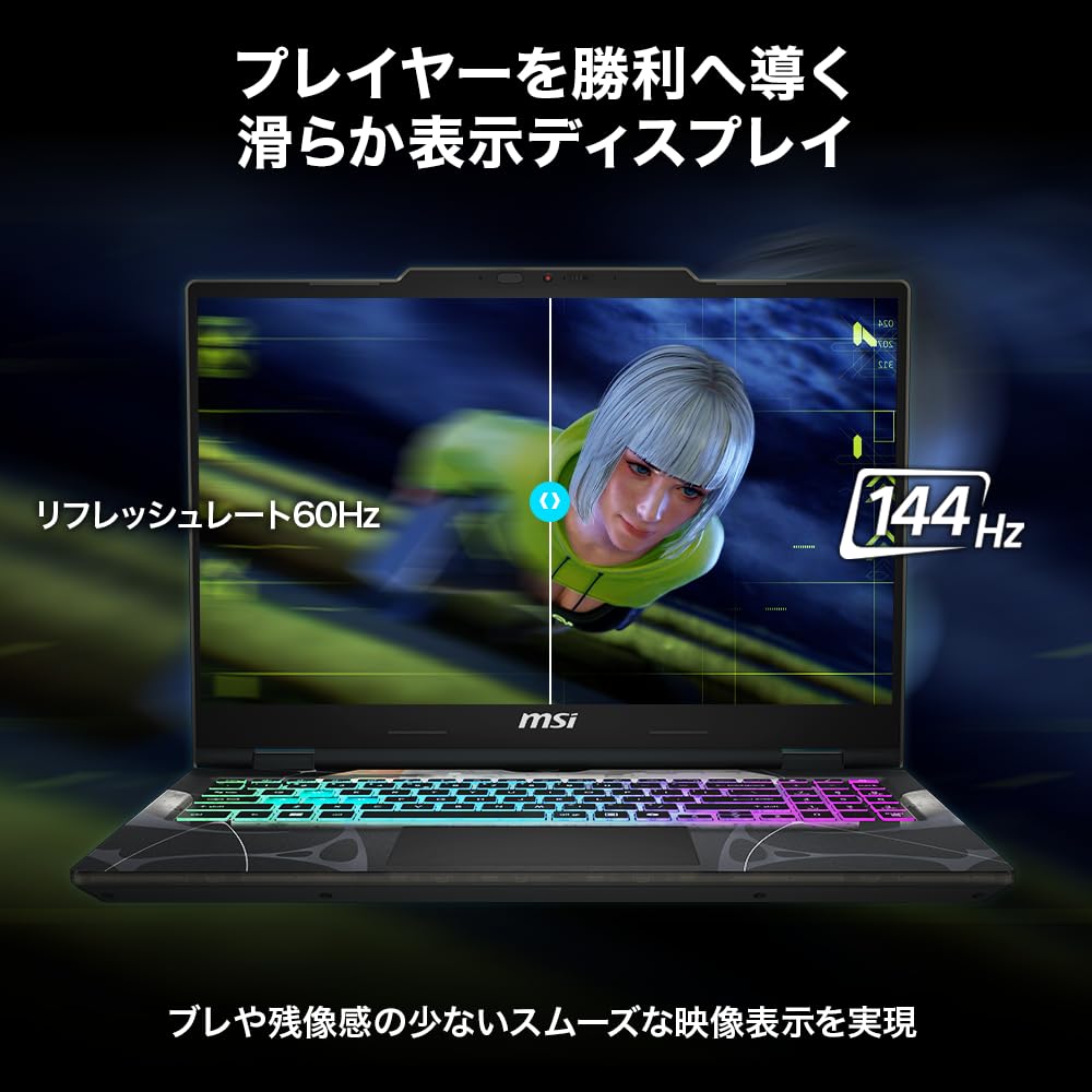 MSI ゲーミングノートPC Cyborg 15 GeForce RTX 5060 Core 7 240H 15.6インチ メモリ 16GB SSD 1TB 画像6
