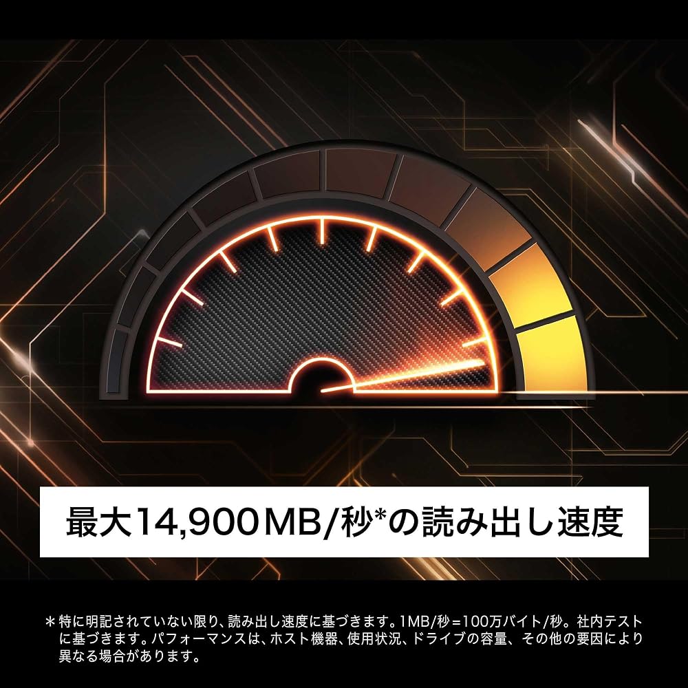 SanDisk 内蔵SSD 2TB WD_BLACK SN8100 M.2-2280 NVMe PCIe Gen5.0 x4 ヒートシンク搭載 RGBライティング 画像3