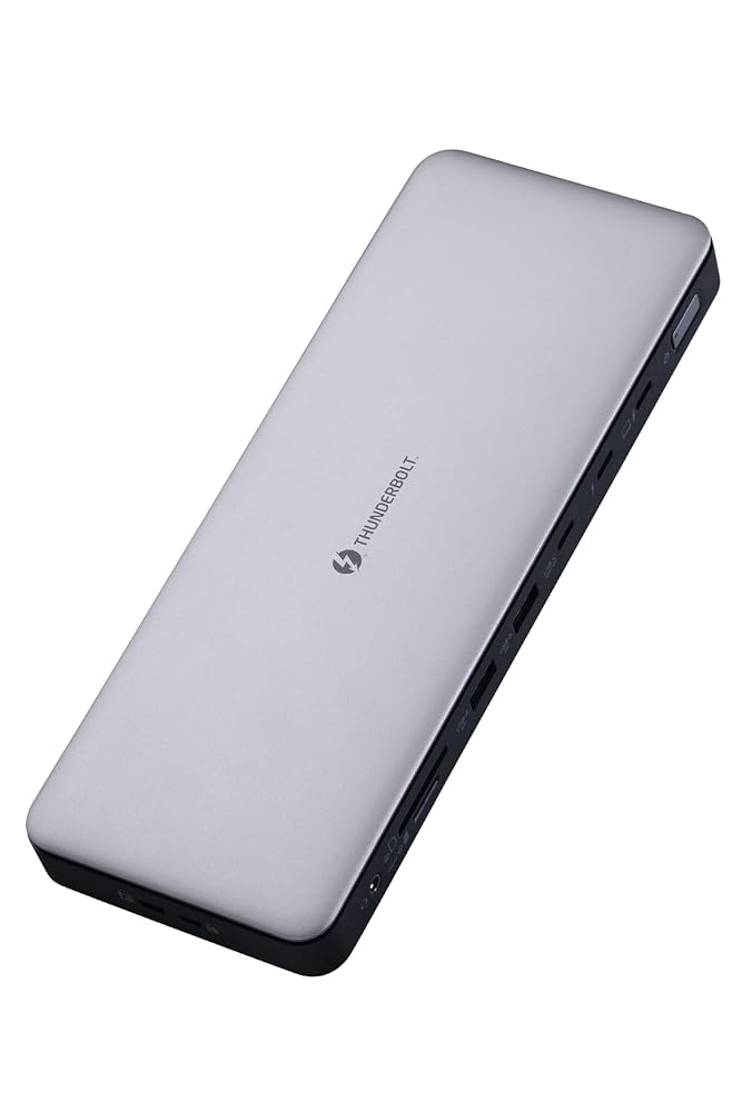 エレコム ドッキングステーション 14in1 4画面同時出力（3画面拡張） Thunderbolt4対応 PD96W HDMI 8K/30Hz USB-Cポート PD30W 高速データ転送 シルバー DST-W13