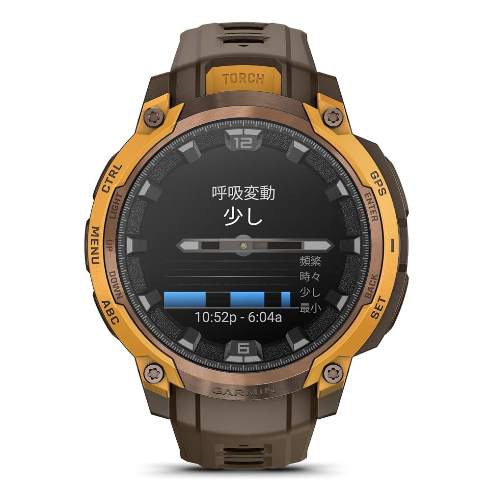 GARMIN(ガーミン)スマートウォッチInstinct Crossover AMOLED Sunburst/Cocoa AMOLED ディスプレイ ロングバッテリー 健康 フィットネス ワークアウト 画像5
