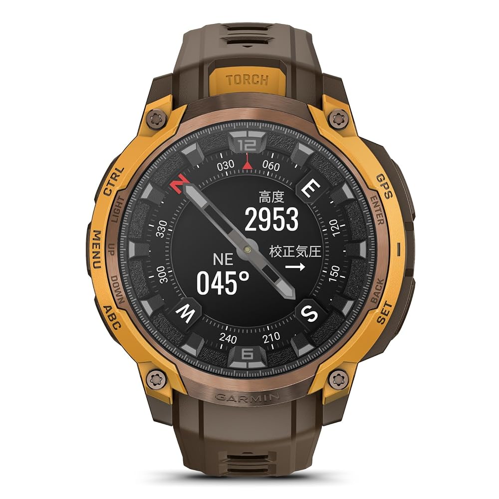 GARMIN(ガーミン)スマートウォッチInstinct Crossover AMOLED Sunburst/Cocoa AMOLED ディスプレイ ロングバッテリー 健康 フィットネス ワークアウト 画像2