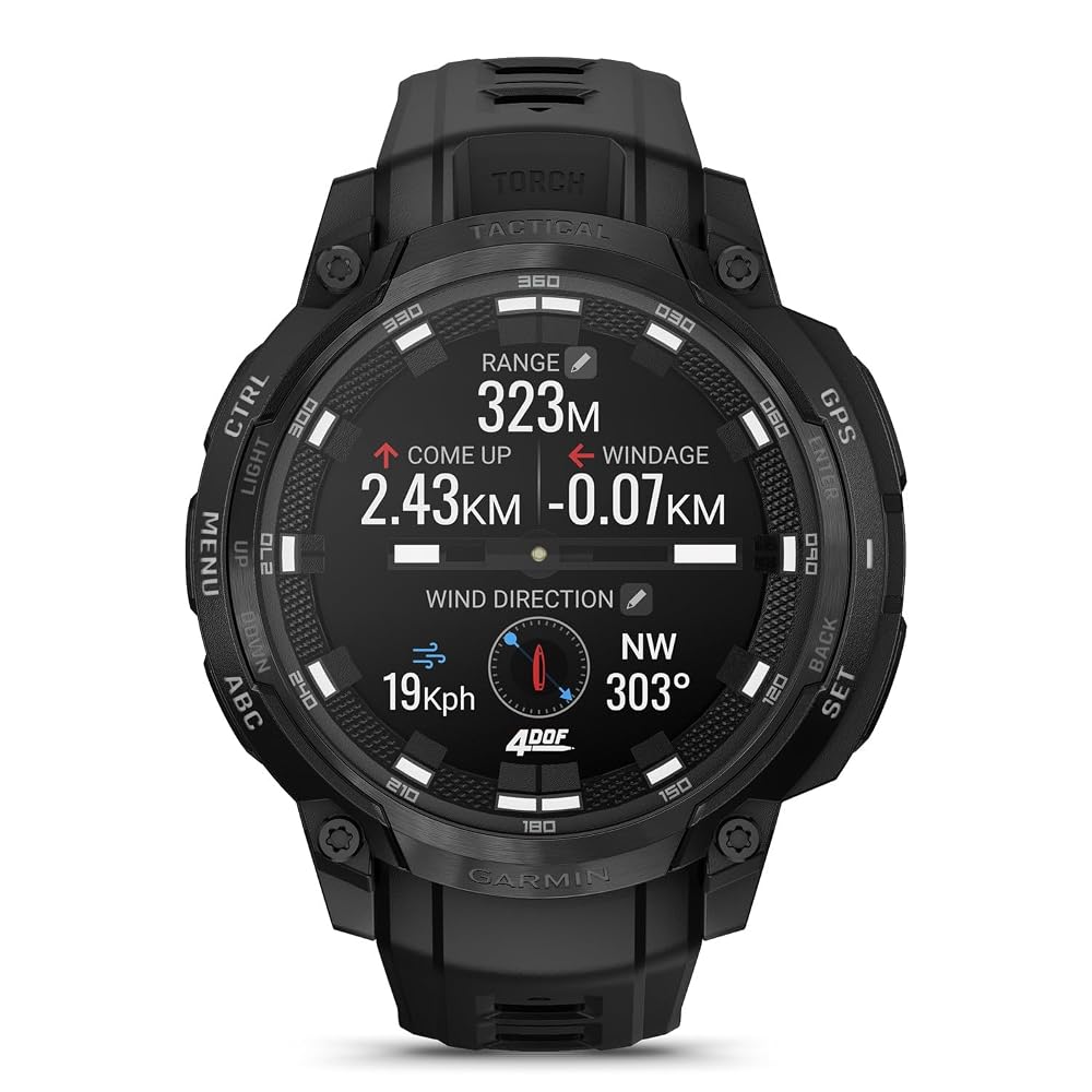 GARMIN(ガーミン)スマートウォッチInstinct Crossover AMOLED Tactical Black AMOLED ディスプレイ ロングバッテリー 健康 フィットネス ワークアウト 画像6