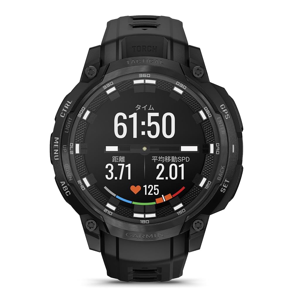 GARMIN(ガーミン)スマートウォッチInstinct Crossover AMOLED Tactical Black AMOLED ディスプレイ ロングバッテリー 健康 フィットネス ワークアウト 画像5