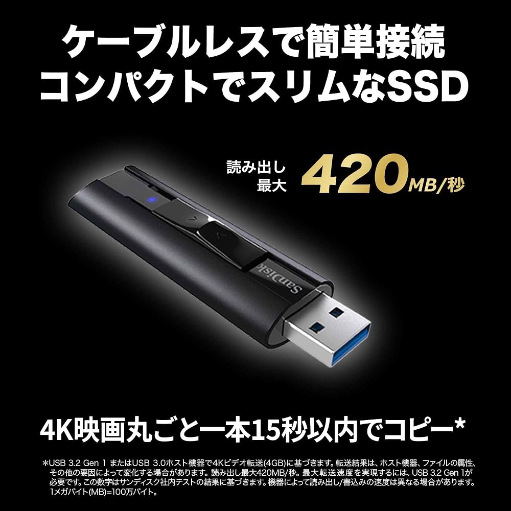 SanDisk 外付け SSD SDSSDE20-512G-GH25 画像2