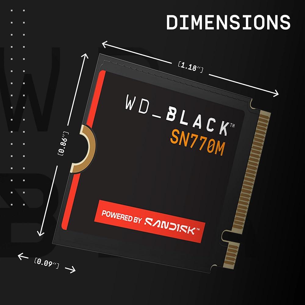 WDS100T3X0G [WD_BLACK SN770M NVMe SSD（1TB M.2(2230) PCIe Gen4 x4 NVMe 600TBW 5年保証）] 画像4