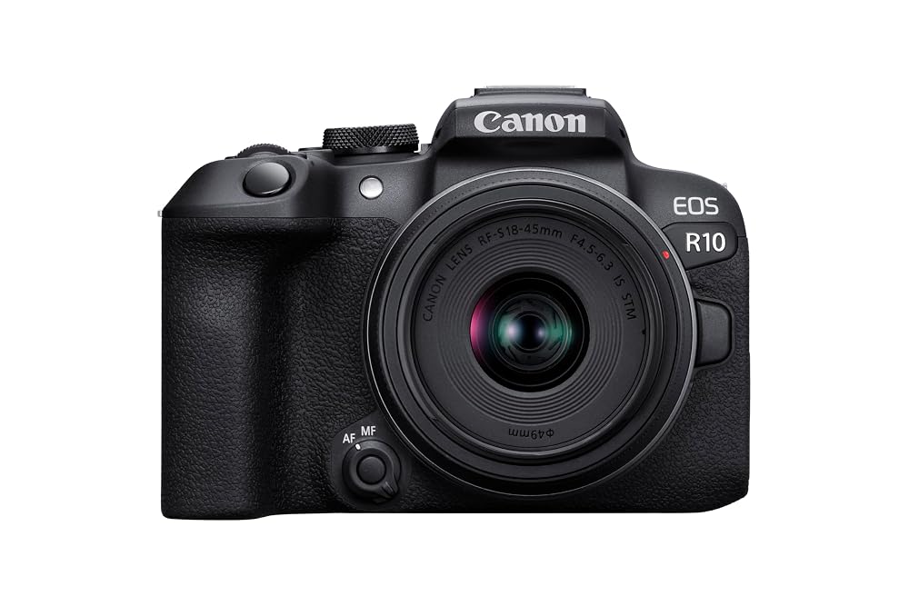 キヤノン Canon ミラーレス一眼カメラ EOS R10 RF-S18-45 IS STM レンズキット APS-C ブラック EOSR10-1845ISSTMLK