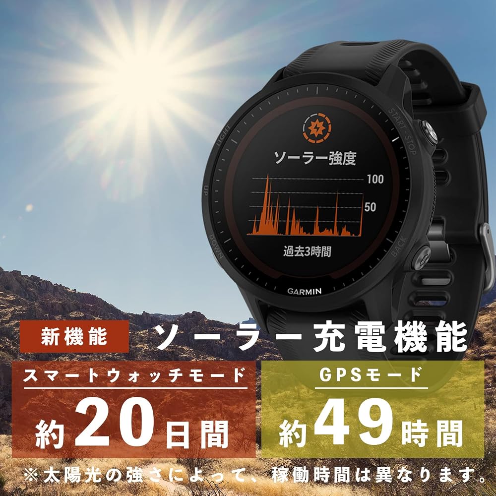 ガーミン GARMIN GPSランニングウォッチ Forerunner 955 Dual Power ソーラー充電 ホワイト 010-02638-D1