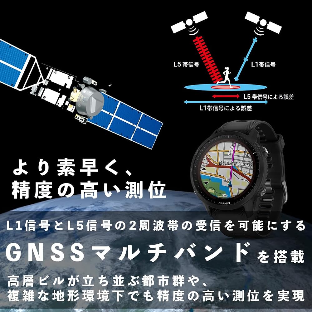 ガーミン GARMIN GPSランニングウォッチ Forerunner 955 Dual Power ソーラー充電 ホワイト 010-02638-D1