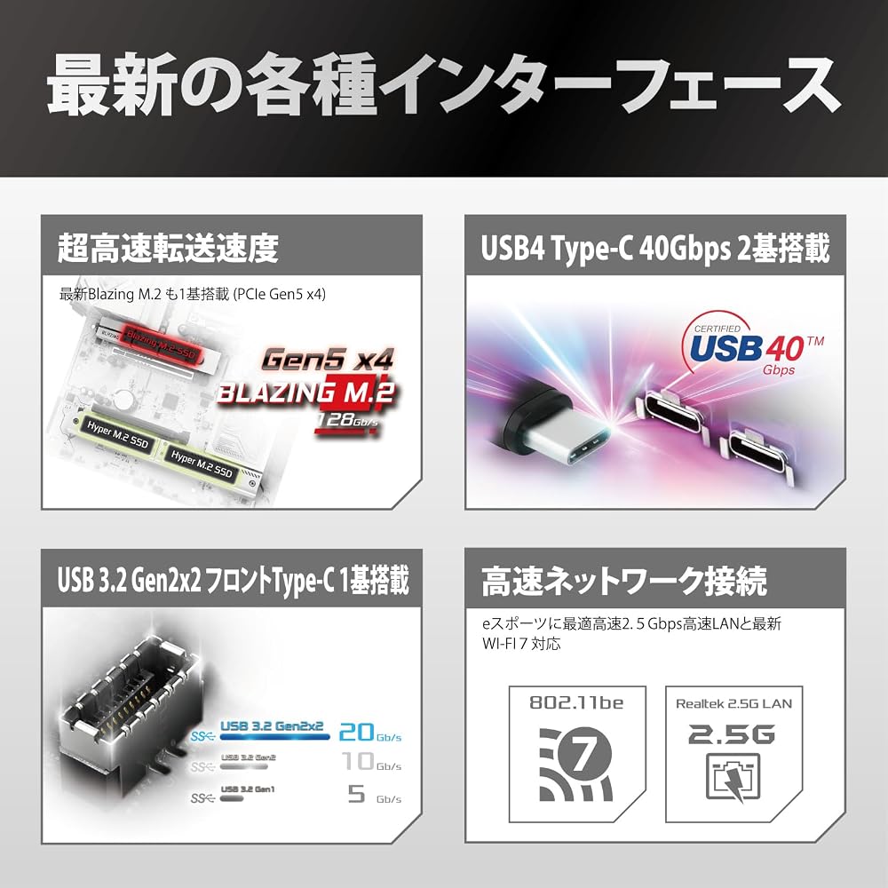 【新品】ASRock マザーボード X870 Steel Legend WiFi ATX AMD Socket AM5 Ryzen 9000/8000/7000対応 DDR5 Wi-Fi 7 ホワイト