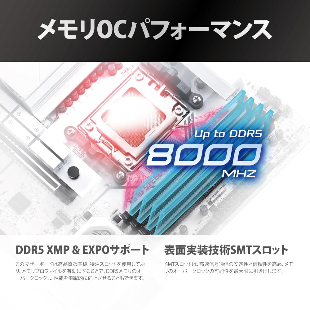 【新品】ASRock マザーボード X870 Steel Legend WiFi ATX AMD Socket AM5 Ryzen 9000/8000/7000対応 DDR5 Wi-Fi 7 ホワイト