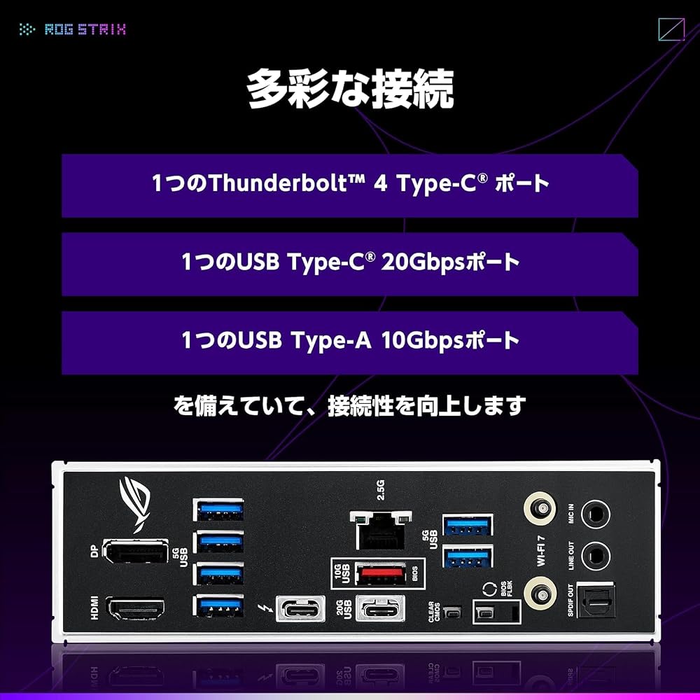 【新品】ASUS マザーボード ROG STRIX B860-F GAMING WIFI ATX intel B860 LGA1851 Core Ultra(シリーズ2)対応 DDR5 Wi-Fi 7